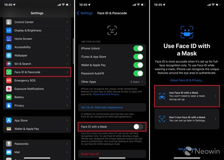 如何在 iPhone 上使用口罩下的面容 ID 进行 Apple Pay？