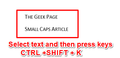 在 MS Word 中如何设置小写字母格式