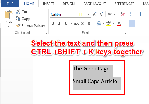 在 MS Word 中如何设置小写字母格式