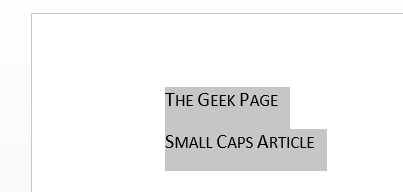 在 MS Word 中如何设置小写字母格式
