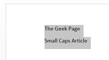 在 MS Word 中如何设置小写字母格式