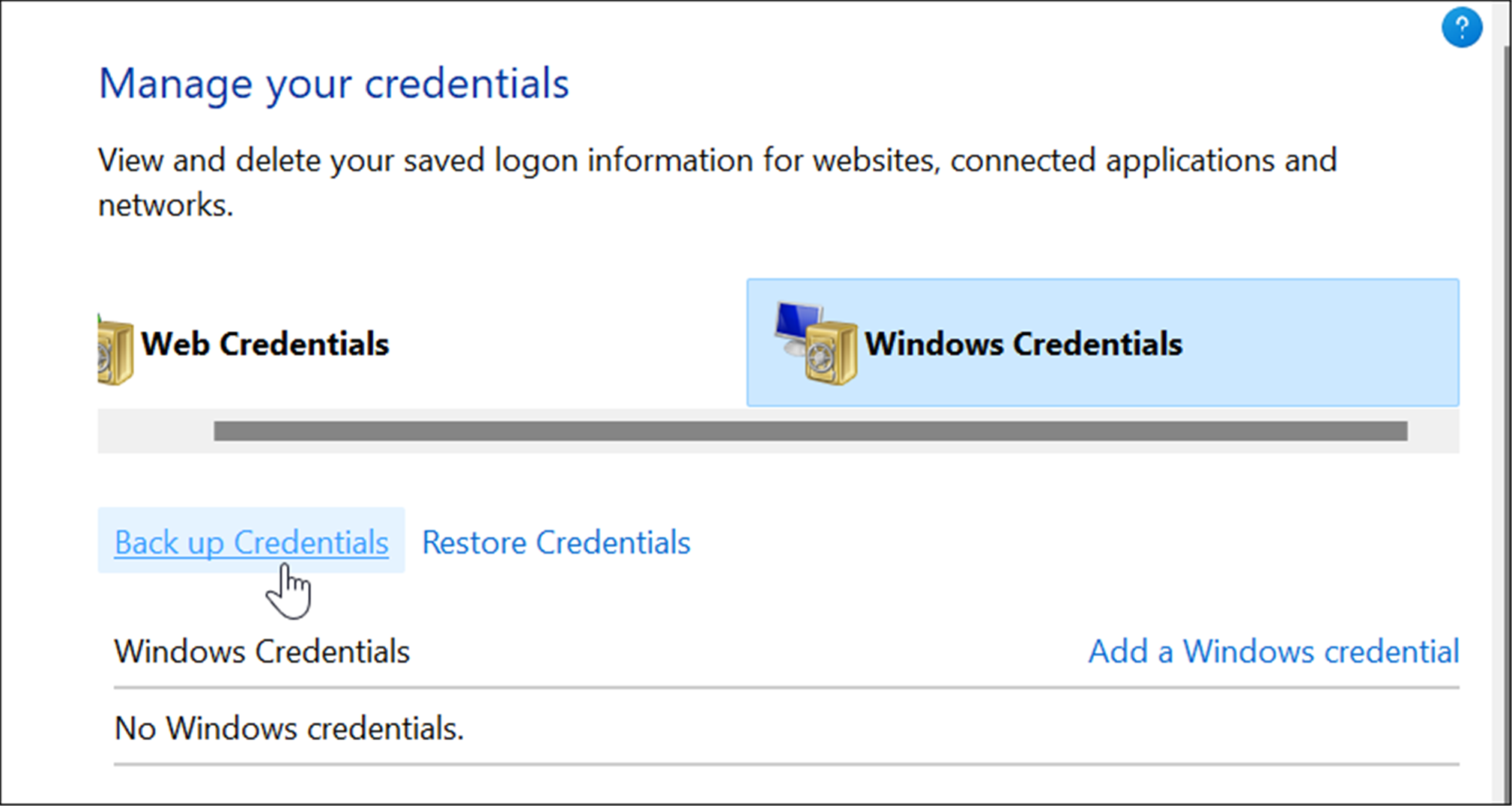 如何在 Windows 11 中使用凭据管理器存储和管理凭据