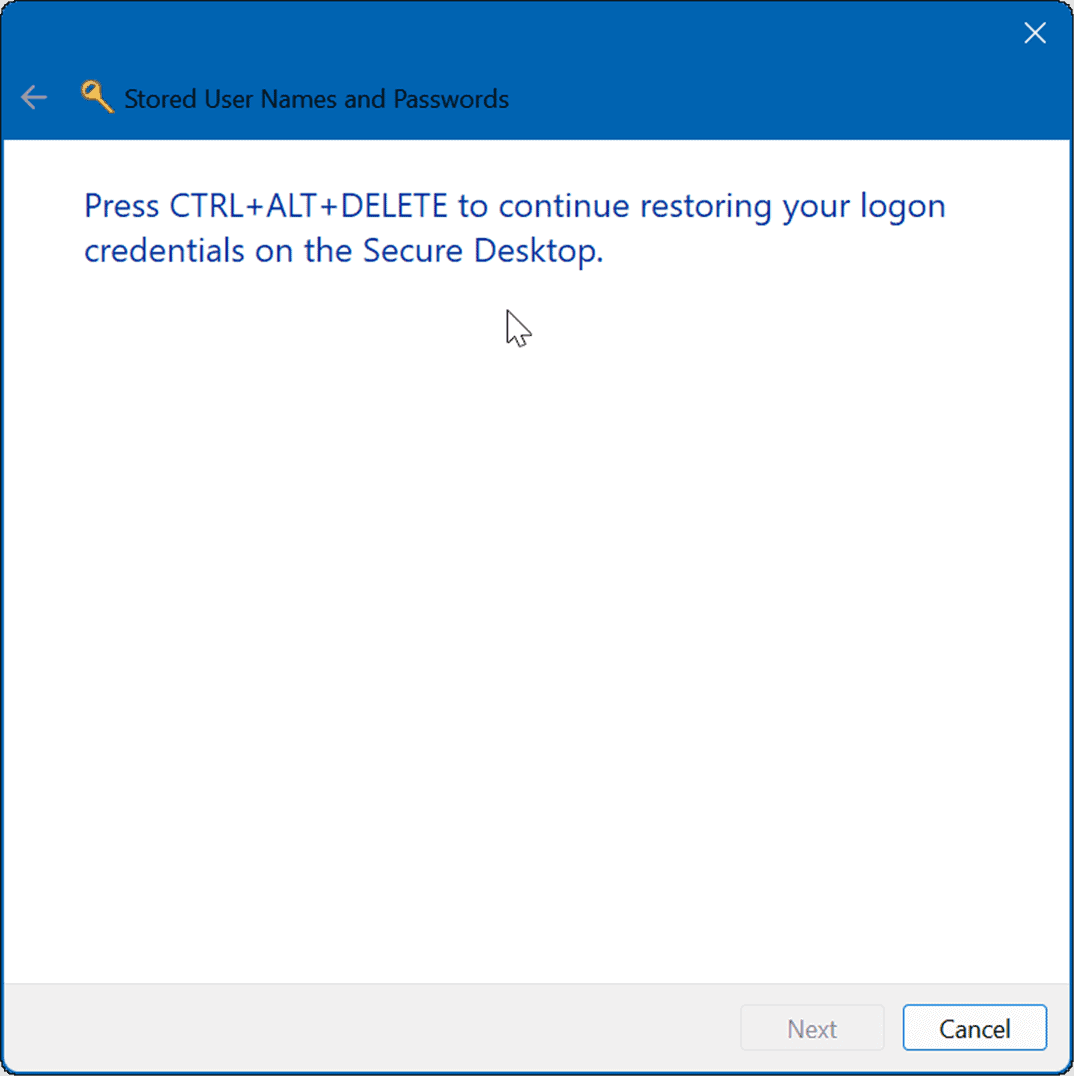 如何在 Windows 11 中使用凭据管理器存储和管理凭据