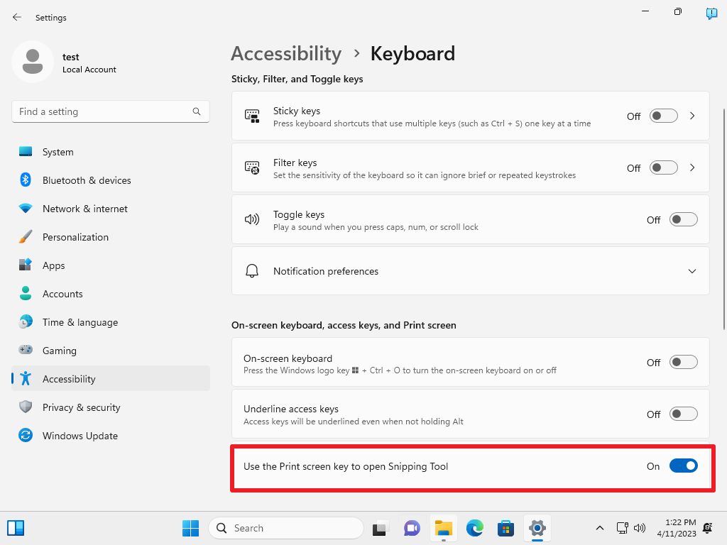 Windows 11的打印键可能很快采用新的功能