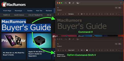 如何在 Mac 上复制和粘贴不包括格式的文本