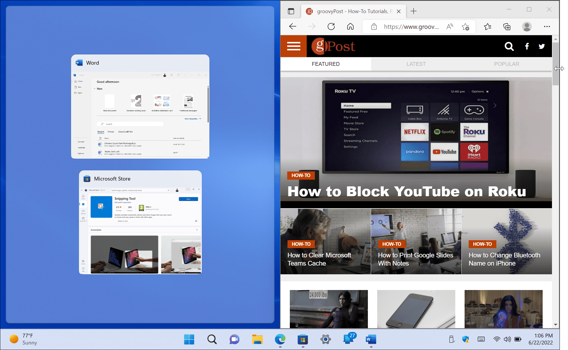 如何在 Windows 11 中使用分屏