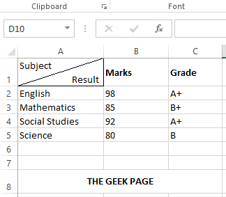 如何在 Microsoft Excel 中插入对角线？