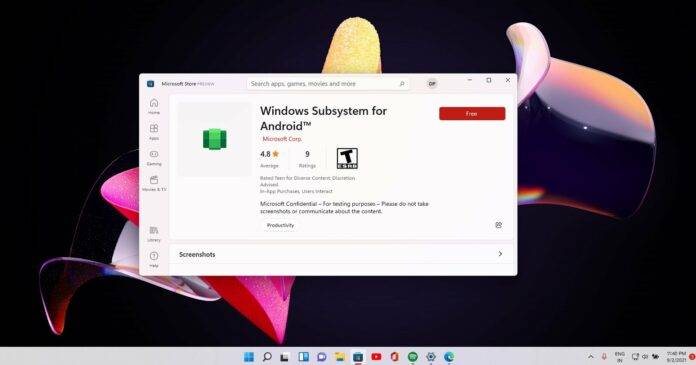 Windows 11的Android子系统更新：2022年7月增加新功能