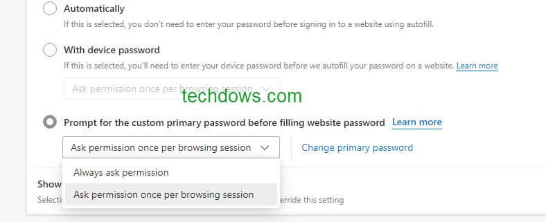 如何在 Microsoft Edge 中创建自定义主密码
