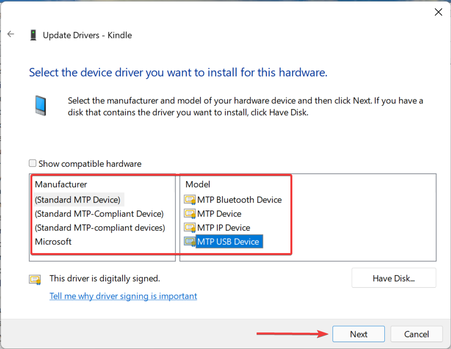 如何修复Windows 11无法识别Kindle的问题？