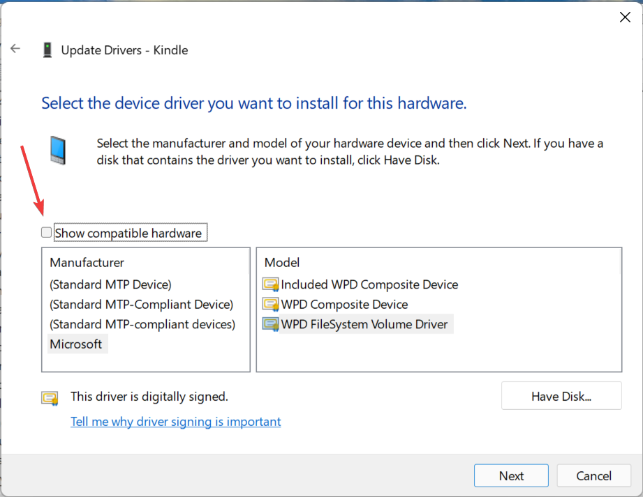 如何修复Windows 11无法识别Kindle的问题？