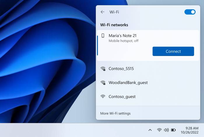 微软发布Windows 11 Preview Build 25231，宣布“即时热点”功能测试