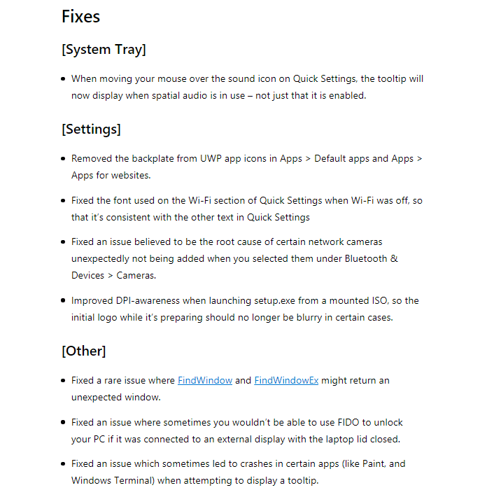 微软发布Windows 11 Preview Build 25231，宣布“即时热点”功能测试