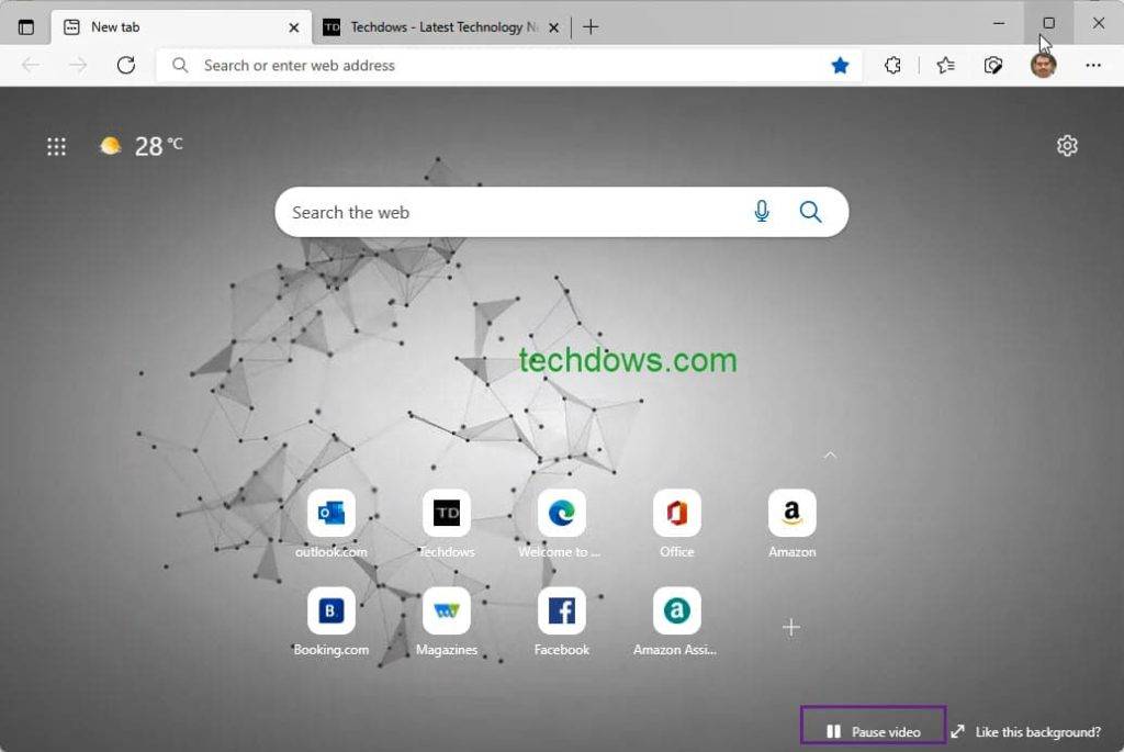 在Microsoft Edge中如何将“Today’s video”添加到新标签页？
