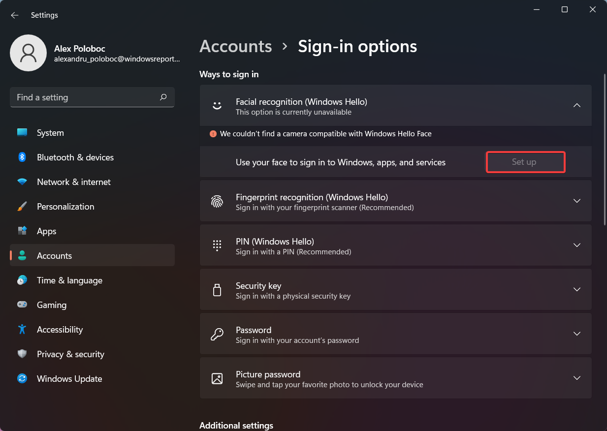 如何修复Windows 11中面部识别无法使用的问题？