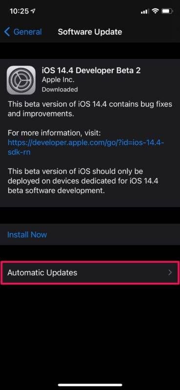 如何取消自动安装 iOS 和 iPadOS 更新