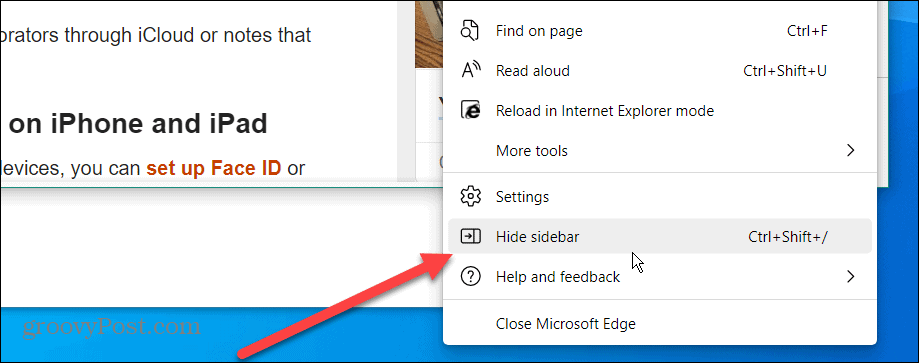 如何禁用 Microsoft Edge 的侧边栏？