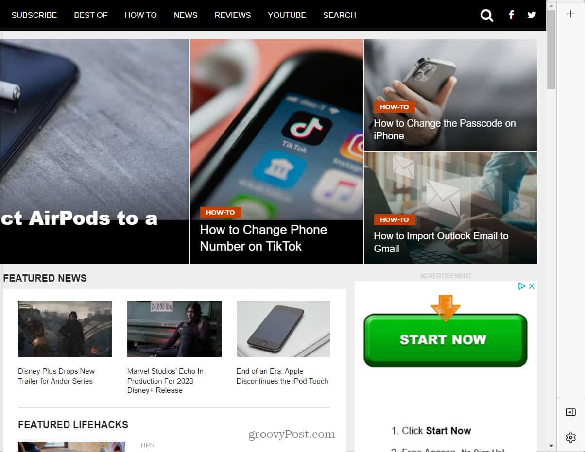 如何禁用 Microsoft Edge 的侧边栏？