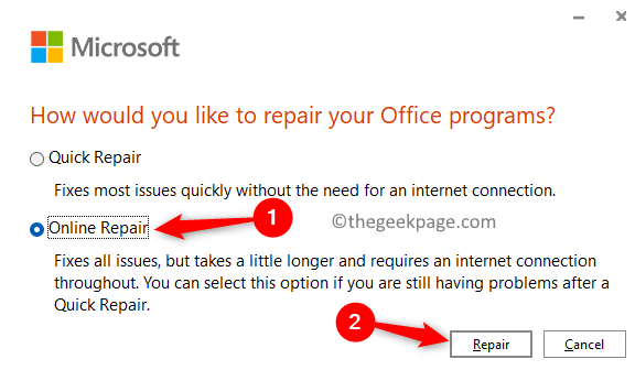 如何修复 Microsoft Office 中的错误？