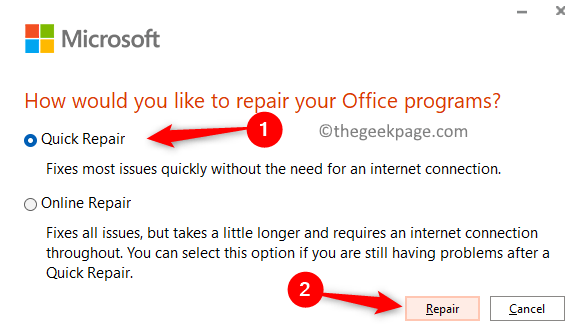 如何修复 Microsoft Office 中的错误？