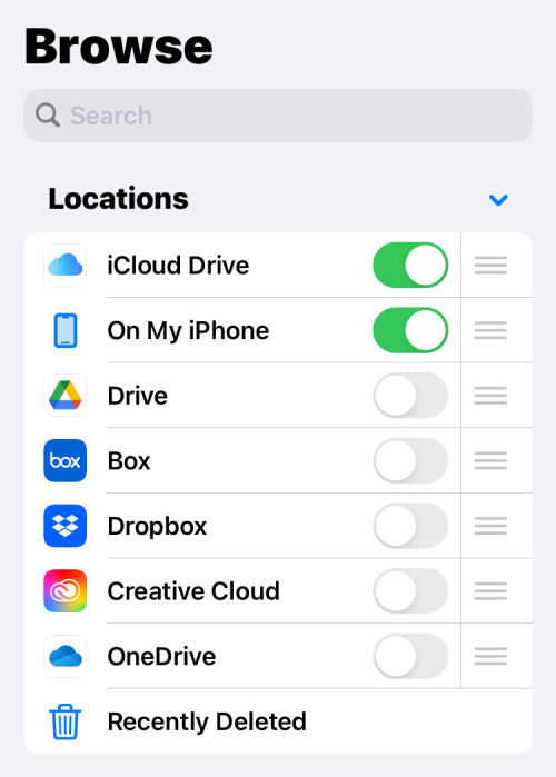 在iPhone文件应用程序中添加Google Drive、OneDrive和DropBox的方法