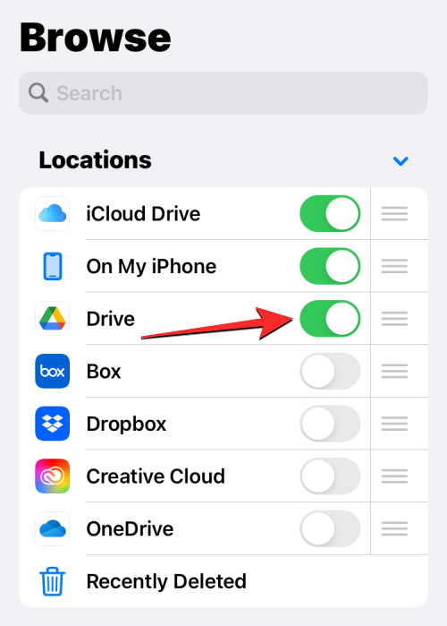 在iPhone文件应用程序中添加Google Drive、OneDrive和DropBox的方法