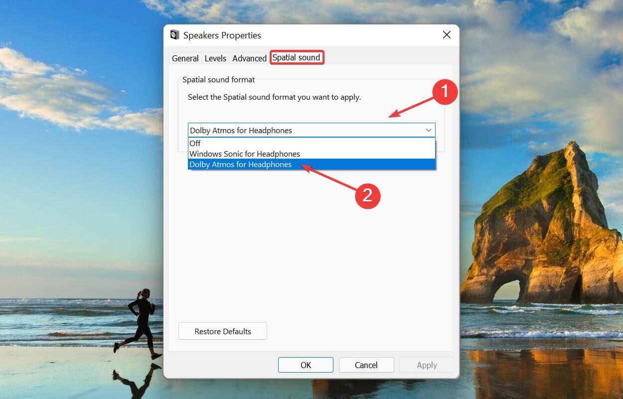 如何修复在Windows 11中无法使用Dolby Atmos声音效果？