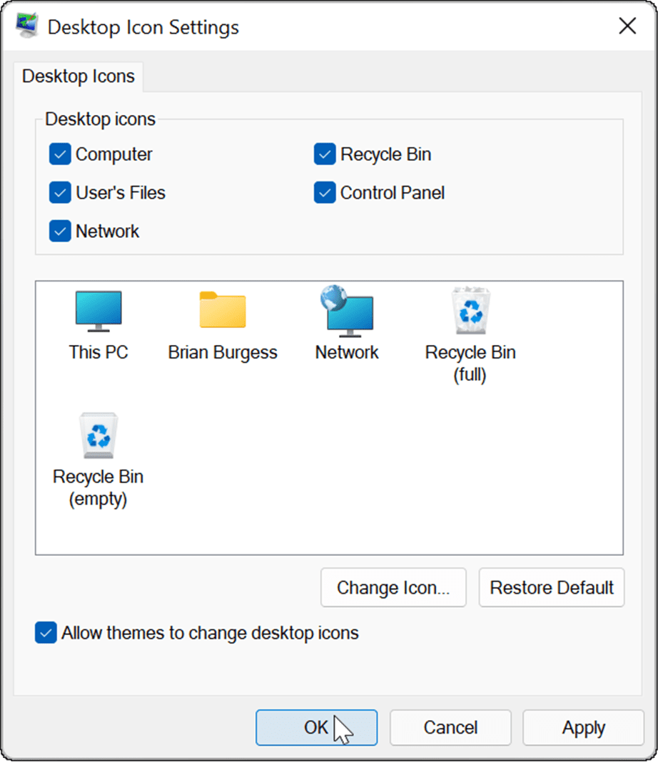 如何在 Windows 11 上恢复经典桌面图标的显示
