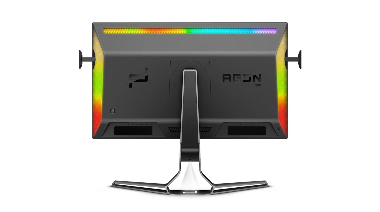 比较：Apple Studio Display 与 Porsche Design AOC Agon Pro 显示器