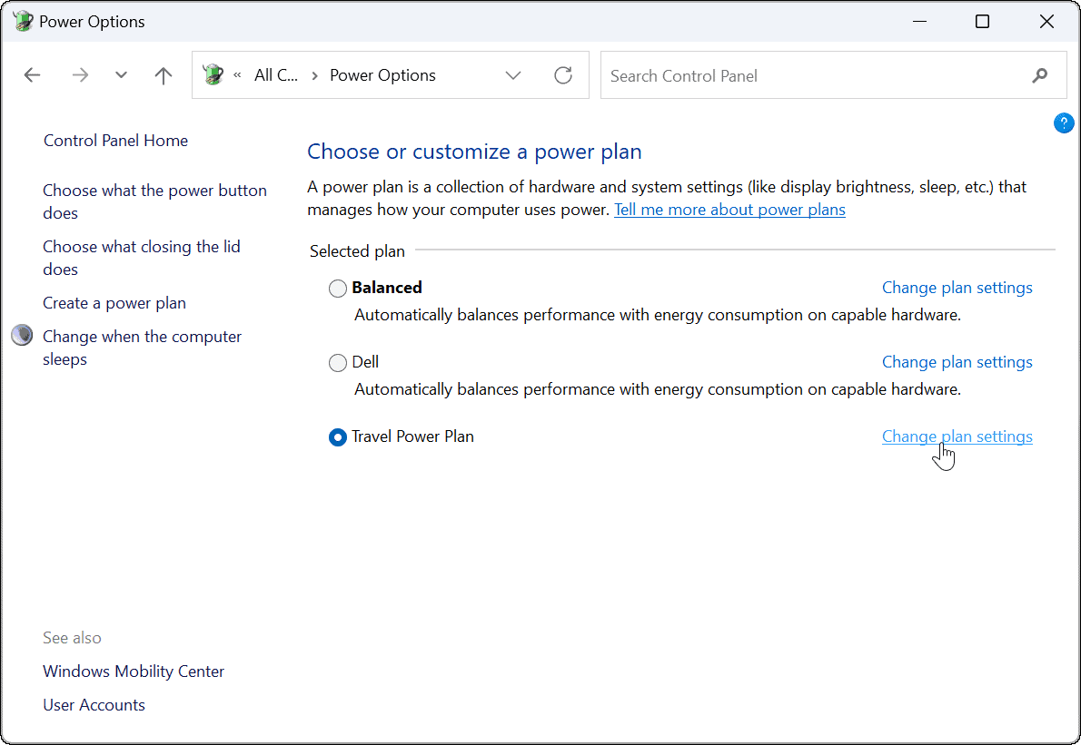 如何在 Windows 11 中设置自定义电源计划？