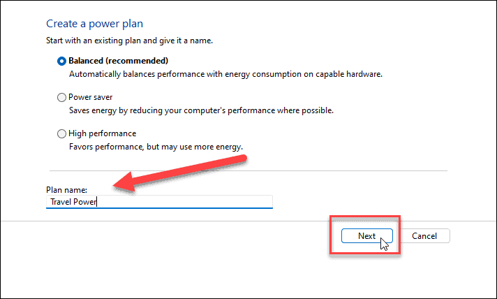 如何在 Windows 11 中设置自定义电源计划？