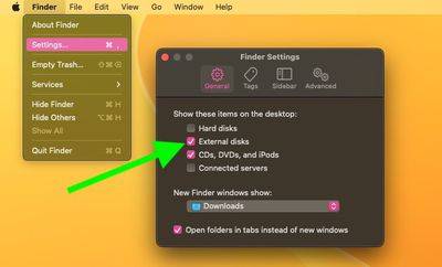 如何隐藏 Mac 桌面上的外部存储器？
