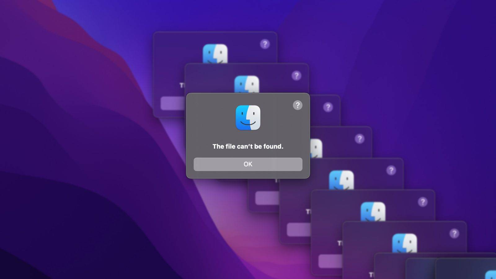 如何解决macOS 12.3 beta中Finder重复显示“找不到文件”错误的问题？