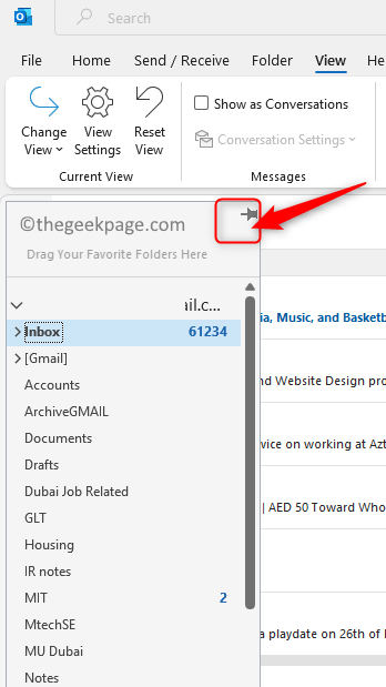 如何修复 Outlook 中缺少的文件夹窗格问题