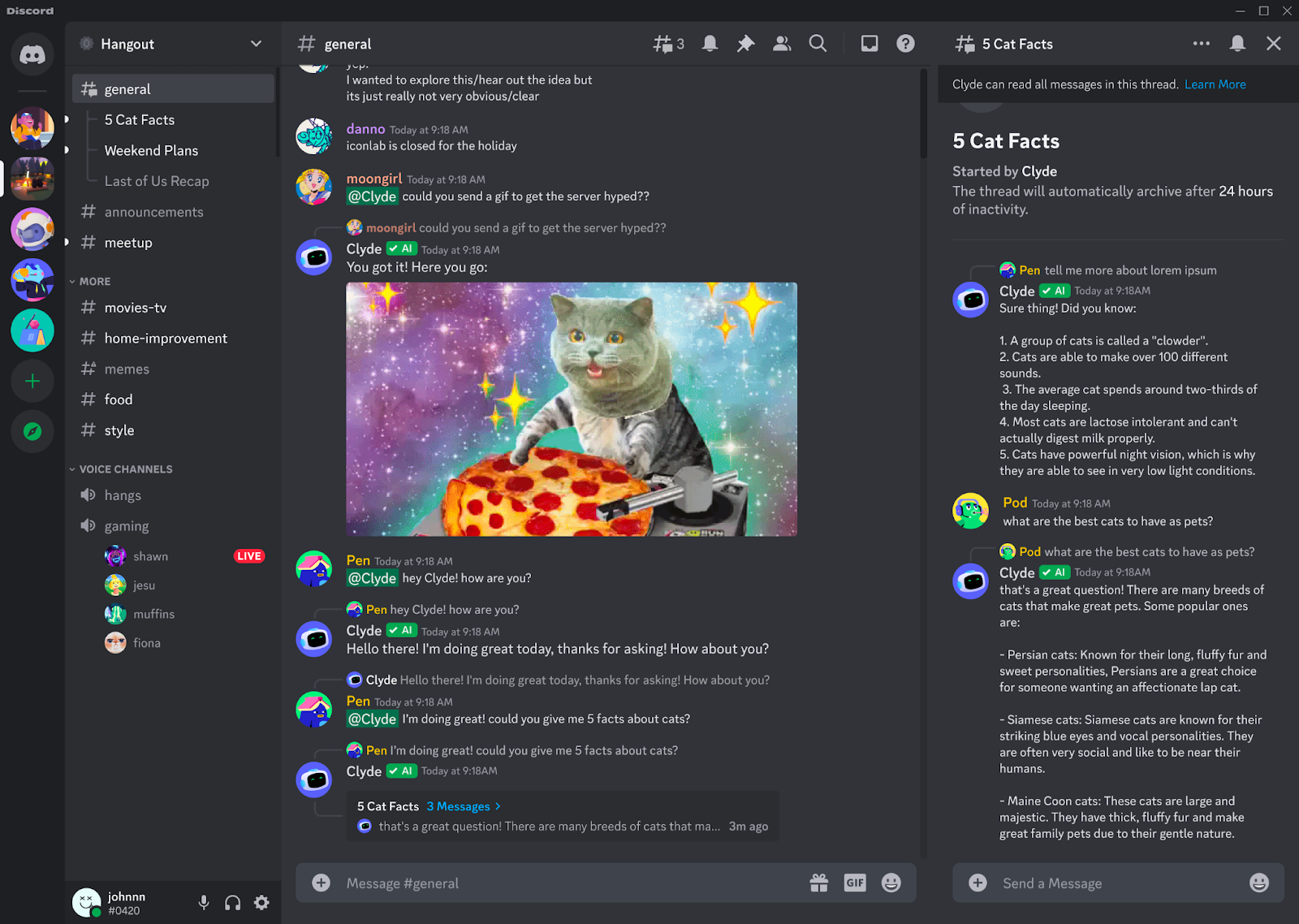 Discord 新推出三种 AI 体验，其中包括 OpenAI 支持的交互对话功能