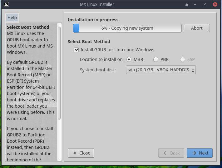 在 VirtualBox 虚拟机中安装 MX Linux 的步骤