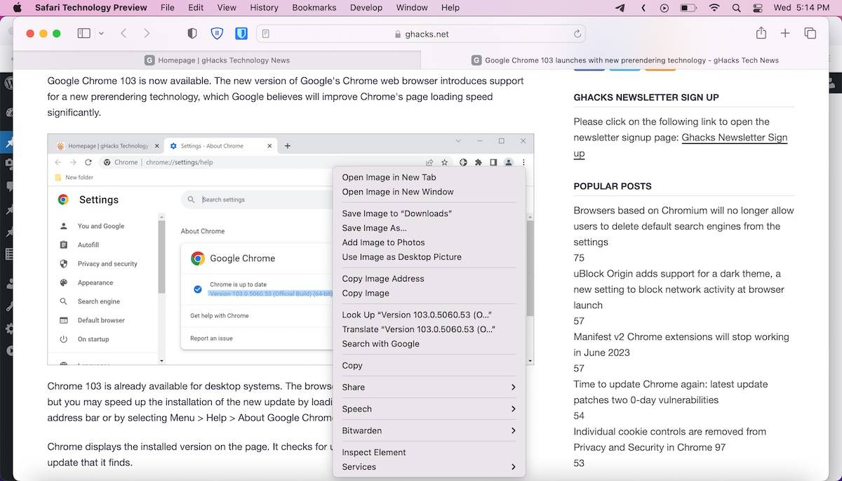 Apple Safari 16 Technology Preview 为 Monterey 带来了一些 macOS Ventura 的功能