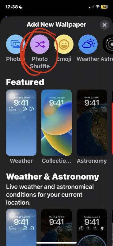 如何在 iPhone 上将锁屏壁纸设置为随机播放?