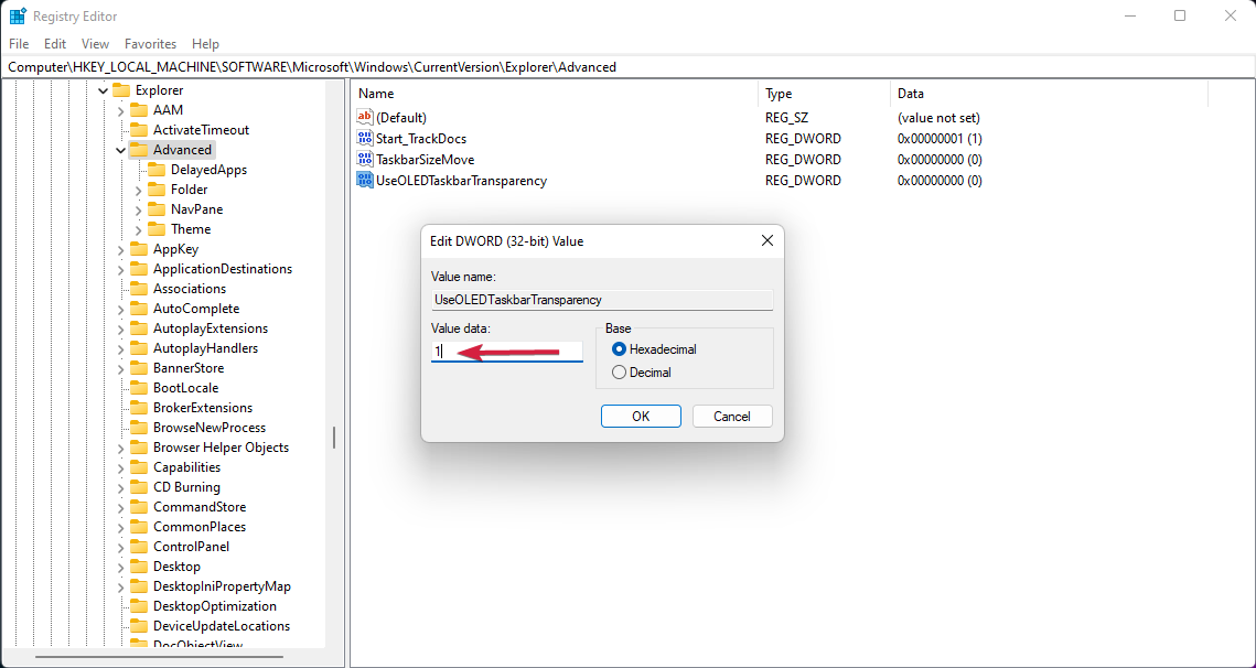 在 Windows 11 中使任务栏透明的 6 种简单方法
