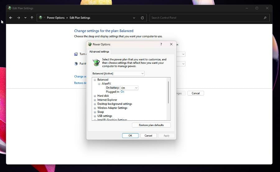 如何更改 Windows 11 上的盖子关闭操作