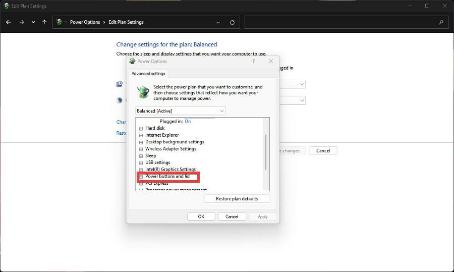 如何更改 Windows 11 上的盖子关闭操作