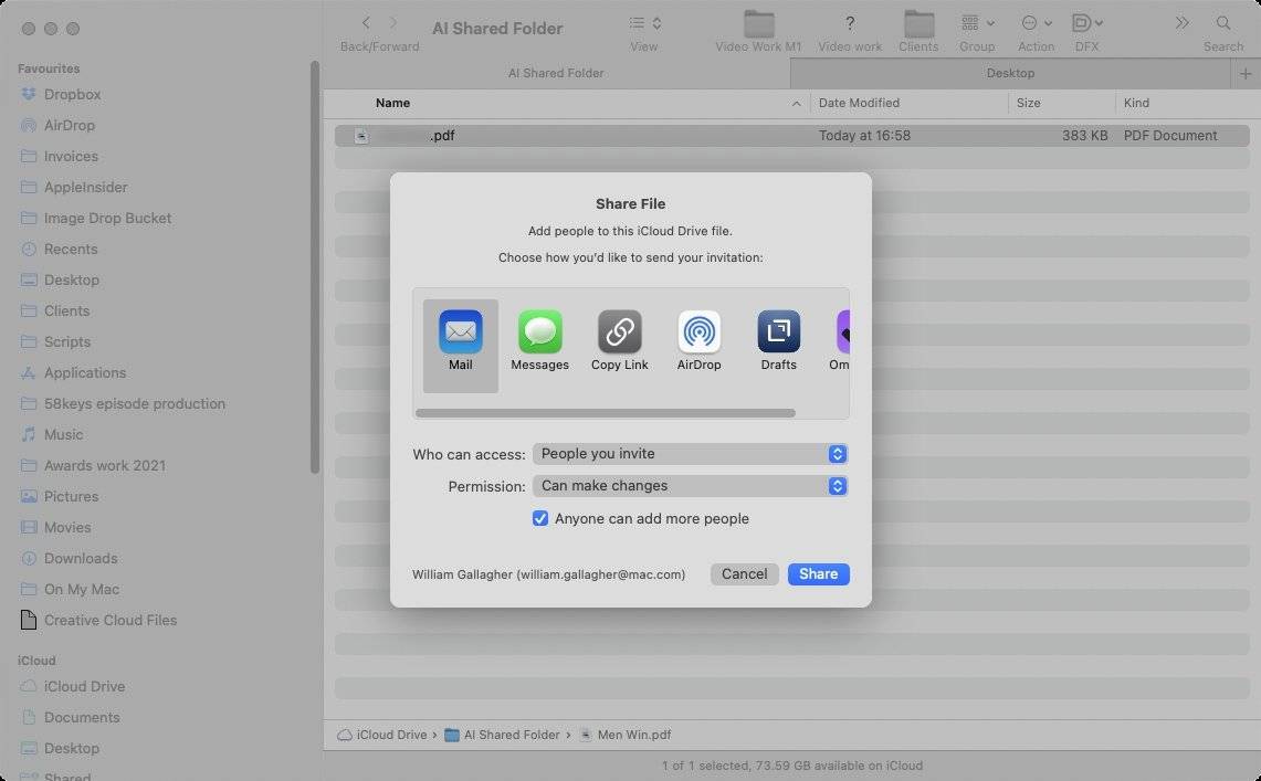 如何在 iCloud 中使用文件夹共享并替换 Dropbox？