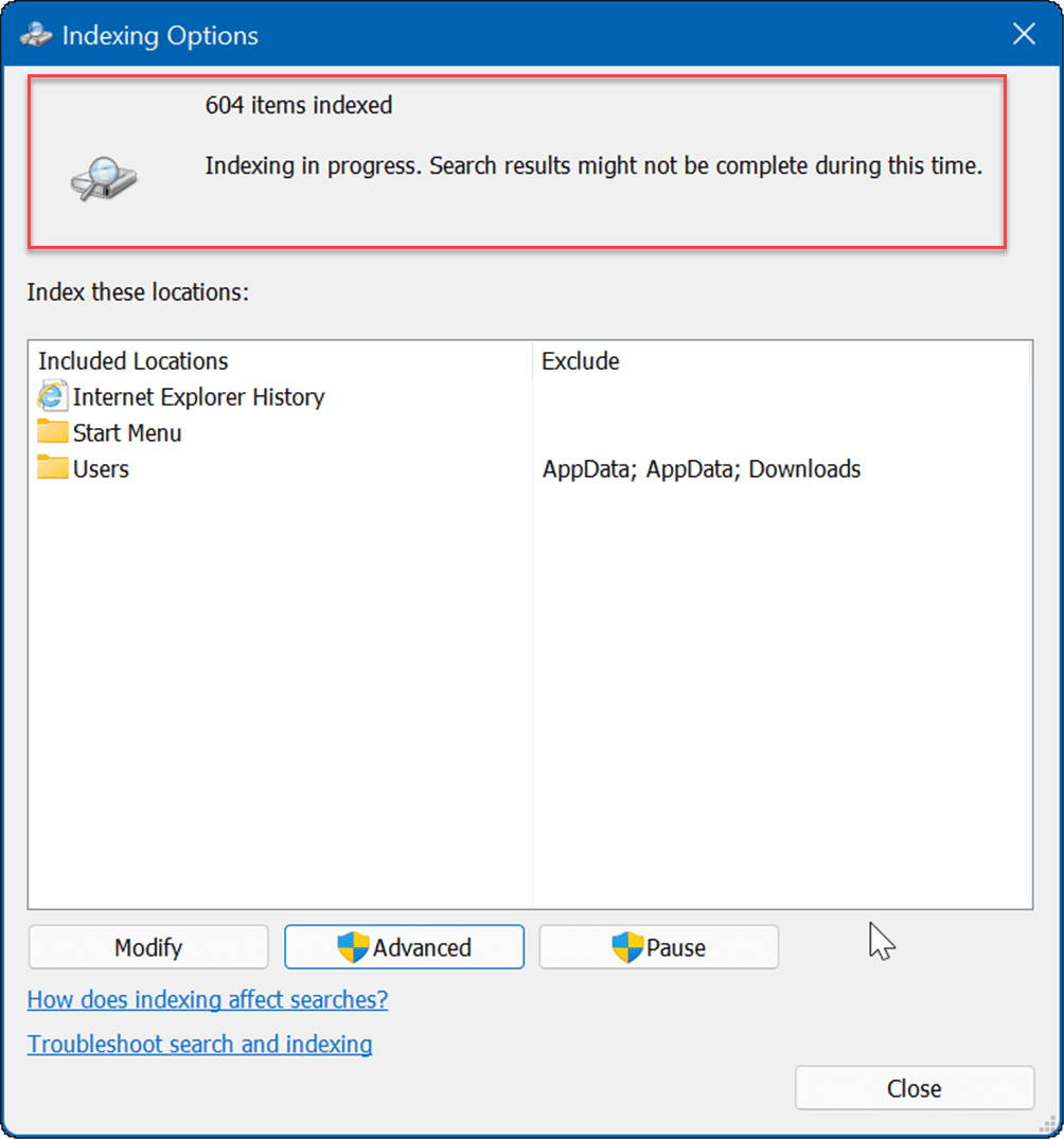 如何在 Windows 11 上从搜索中隐藏文件和文件夹