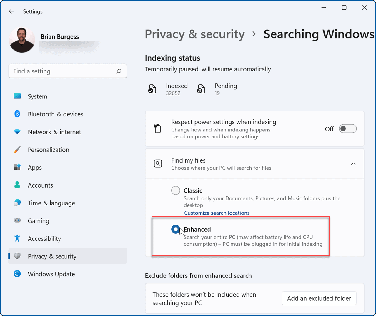 如何在 Windows 11 上从搜索中隐藏文件和文件夹