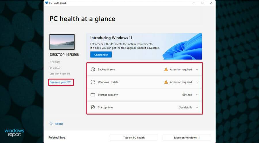 下载 PC 健康检查以测试您的 PC 是否适用于 Windows 11