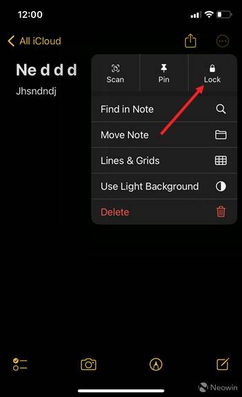 如何为 iOS 上的Notes应用程序设置FaceID锁？