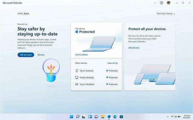 Web版Windows Defender基于Windows 11重新设计即将推出