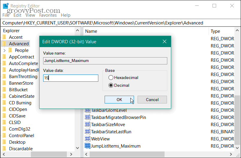 如何在 Windows 10 和 11 上增加跳转列表项
