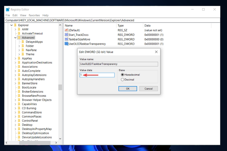 修复方法：Windows 11 任务栏不透明问题