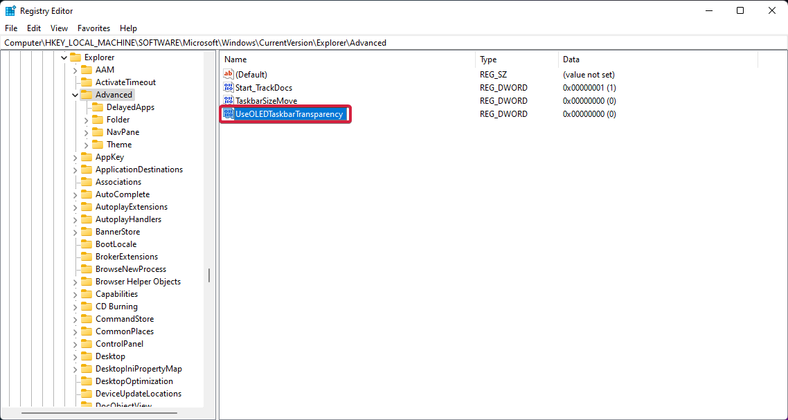 修复方法：Windows 11 任务栏不透明问题